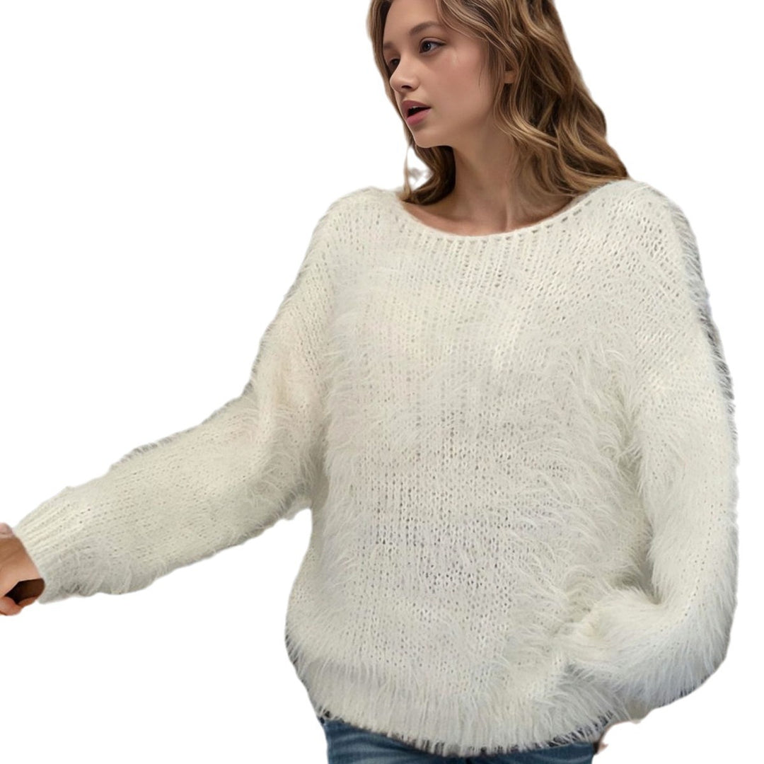 Ladies comfortable knitted sweater with a breathable structure Lune London