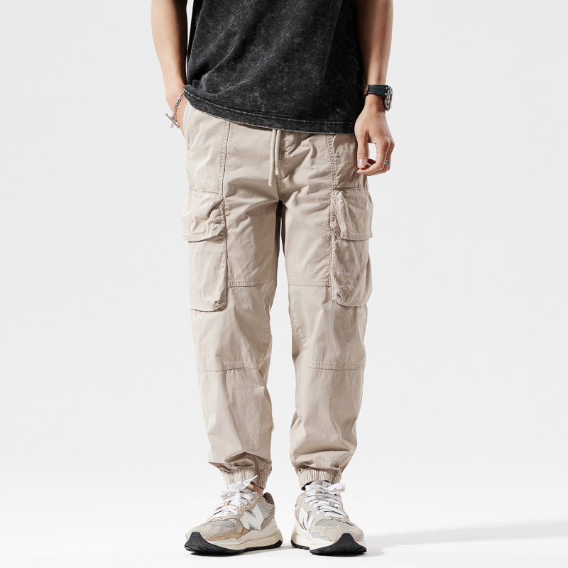 Pantalon de jogging style cargo décontracté pour hommes avec ceinture élastique Lune London