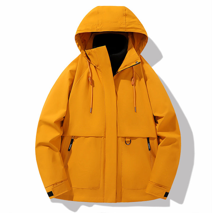 Functional jacket for men with adjustable hood and waterproof material Lune London