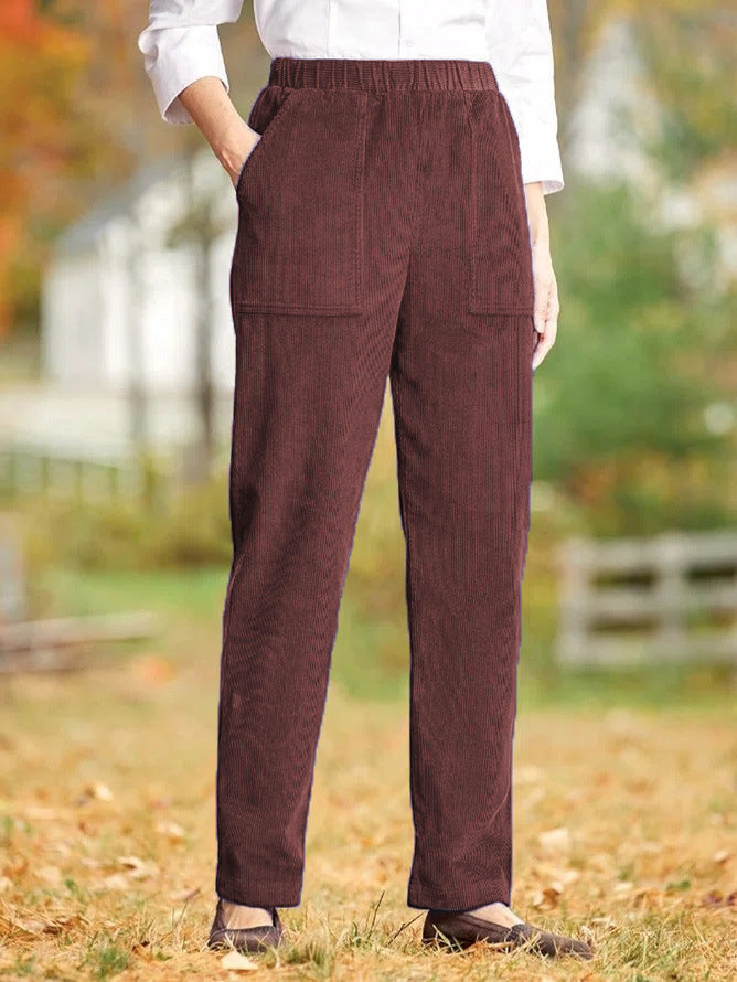 Leisure pants for women with elastic waistband and side pockets Lune London