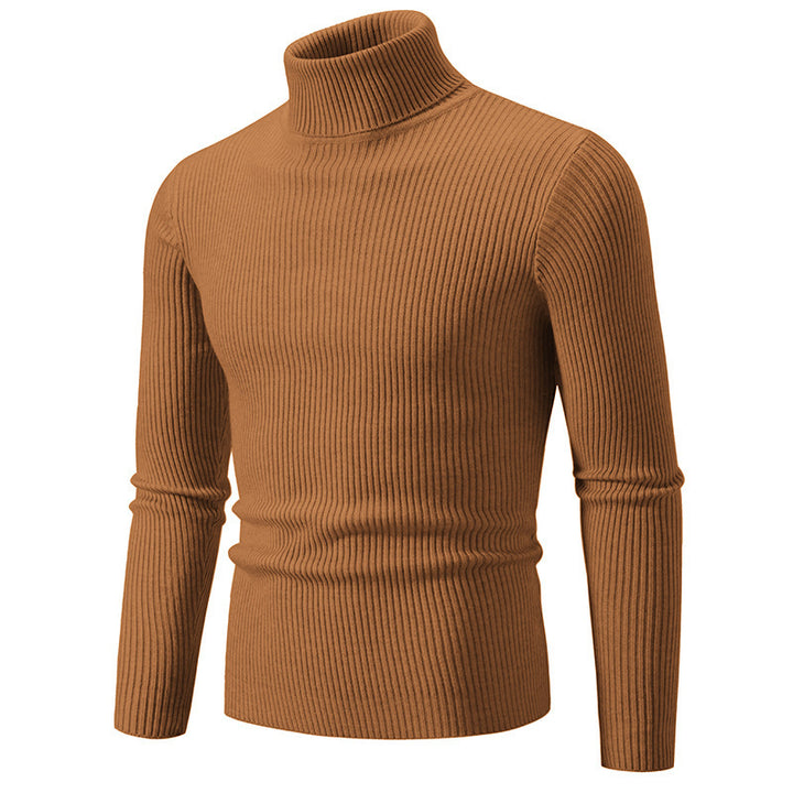 Men's ribbed turtleneck sweater in fine ribbed fabric Lune London