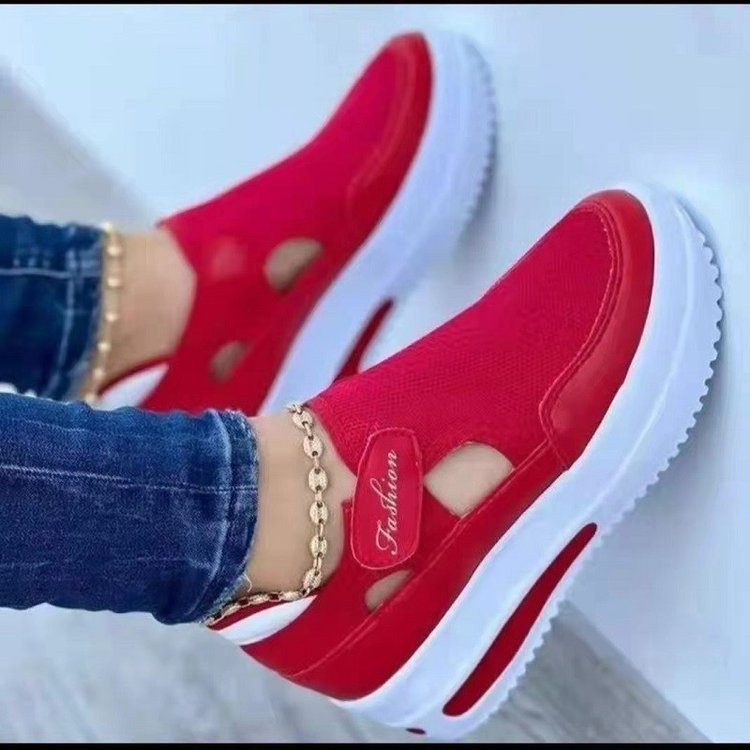 Ladies Lightweight Breathable Slip-On Sneakers Lune London