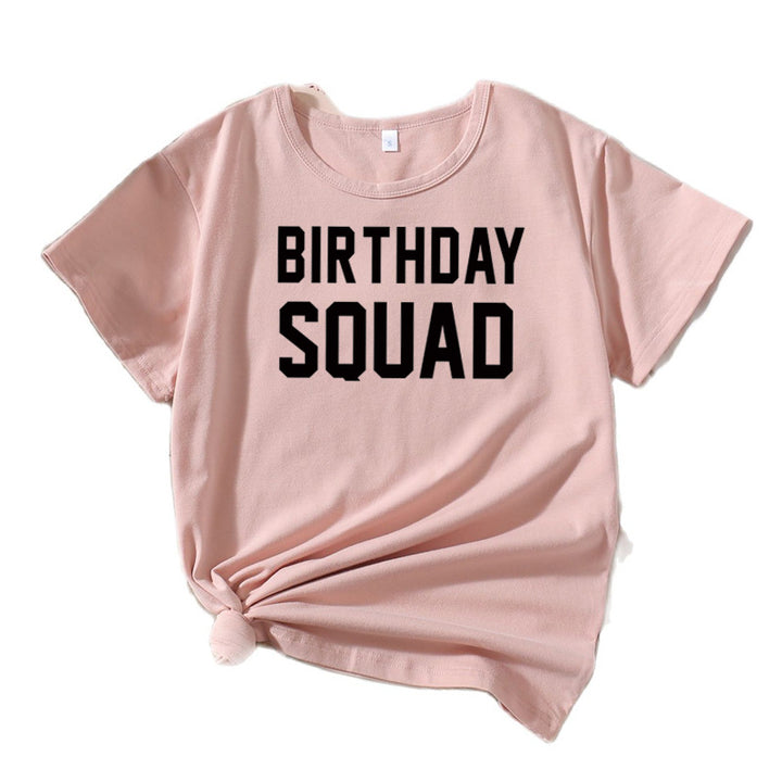 Ladies Graphic Birthday Squad T-Shirt Lune London