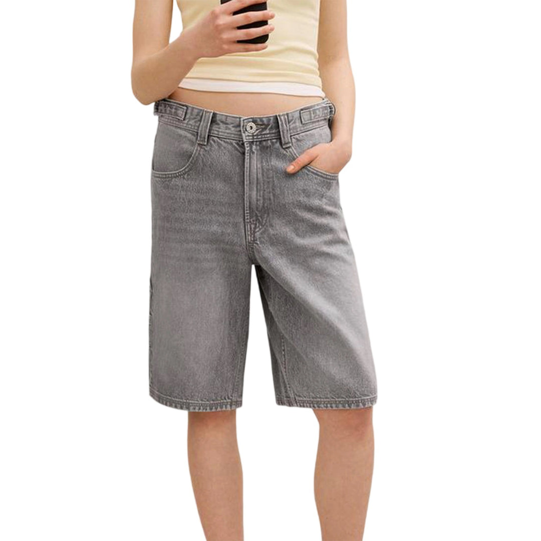 Women's High-Cut Denim Shorts in Modern Style Lune London