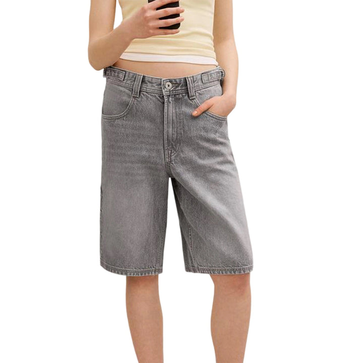 Women's High-Cut Denim Shorts in Modern Style Lune London