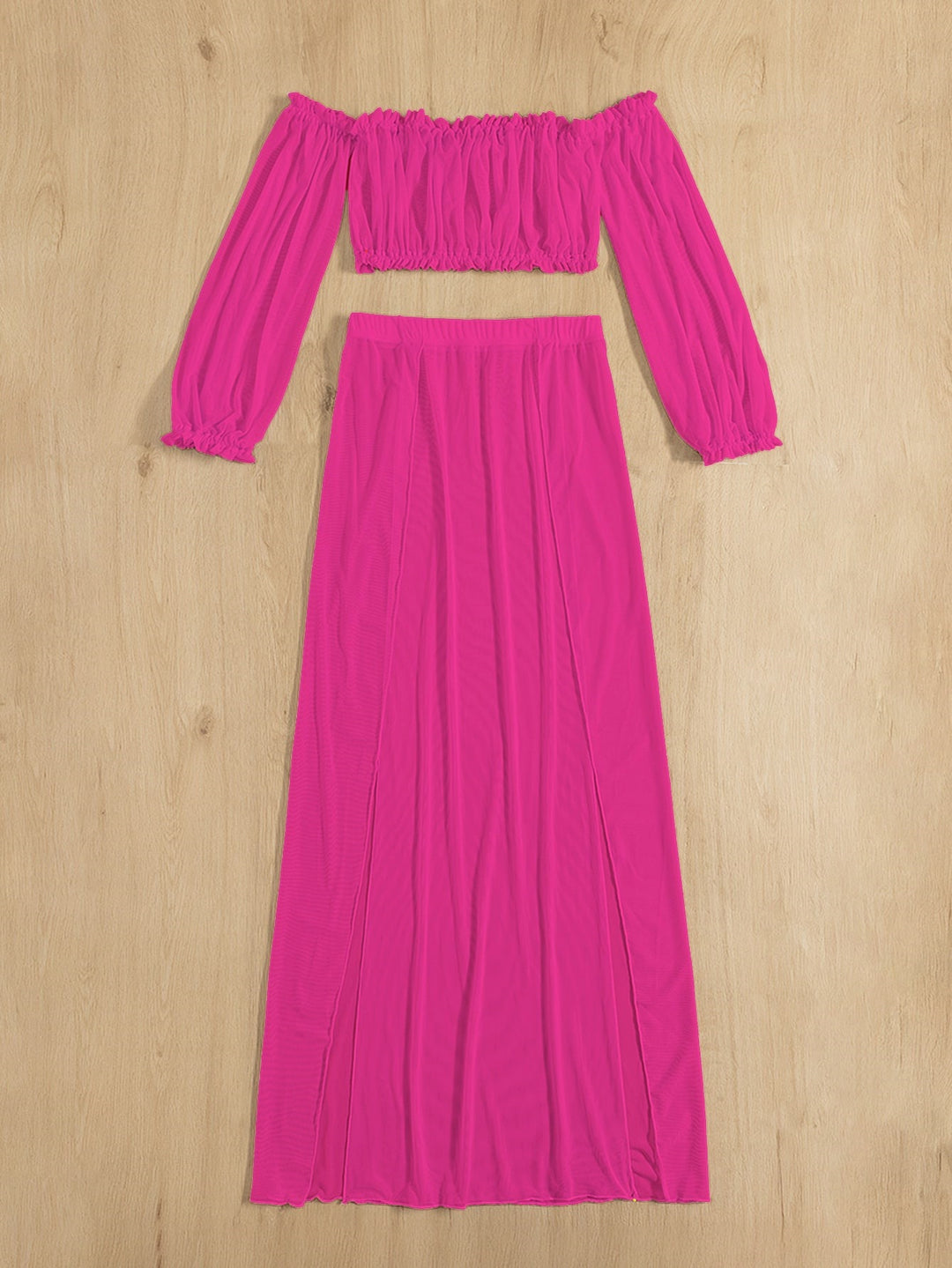 Ladies Elegant Beach Dress with Off-Shoulder Design and Chic Deep Side Slits