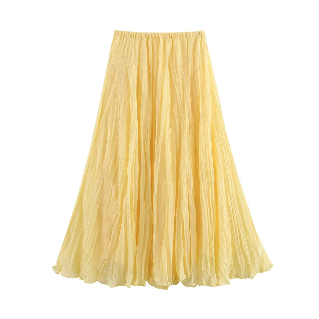 Fluid maxi skirt for women with elastic waist and voluminous cut Lune London