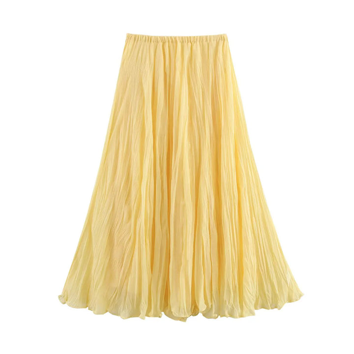 Fluid maxi skirt for women with elastic waist and voluminous cut Lune London