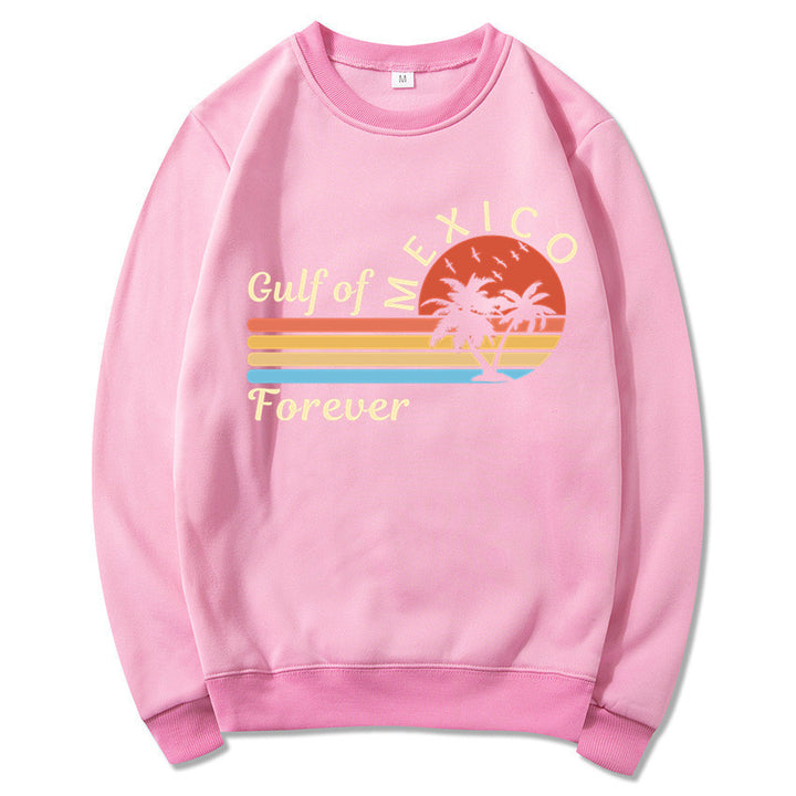 Sweat-shirt femme avec design graphique tropical et imprimé moderne Chic & Stil