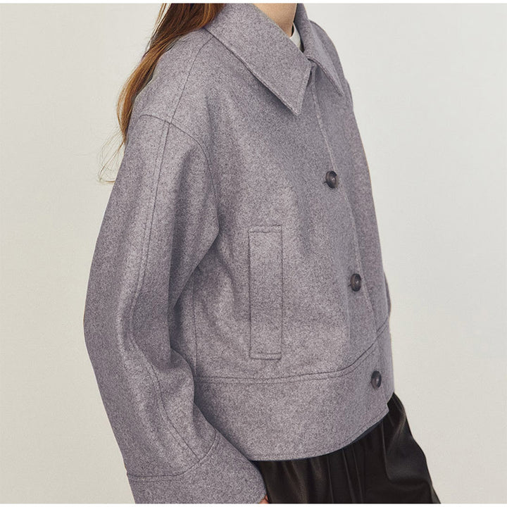 Ladies oversized trendy jacket with innovative collar Lune London