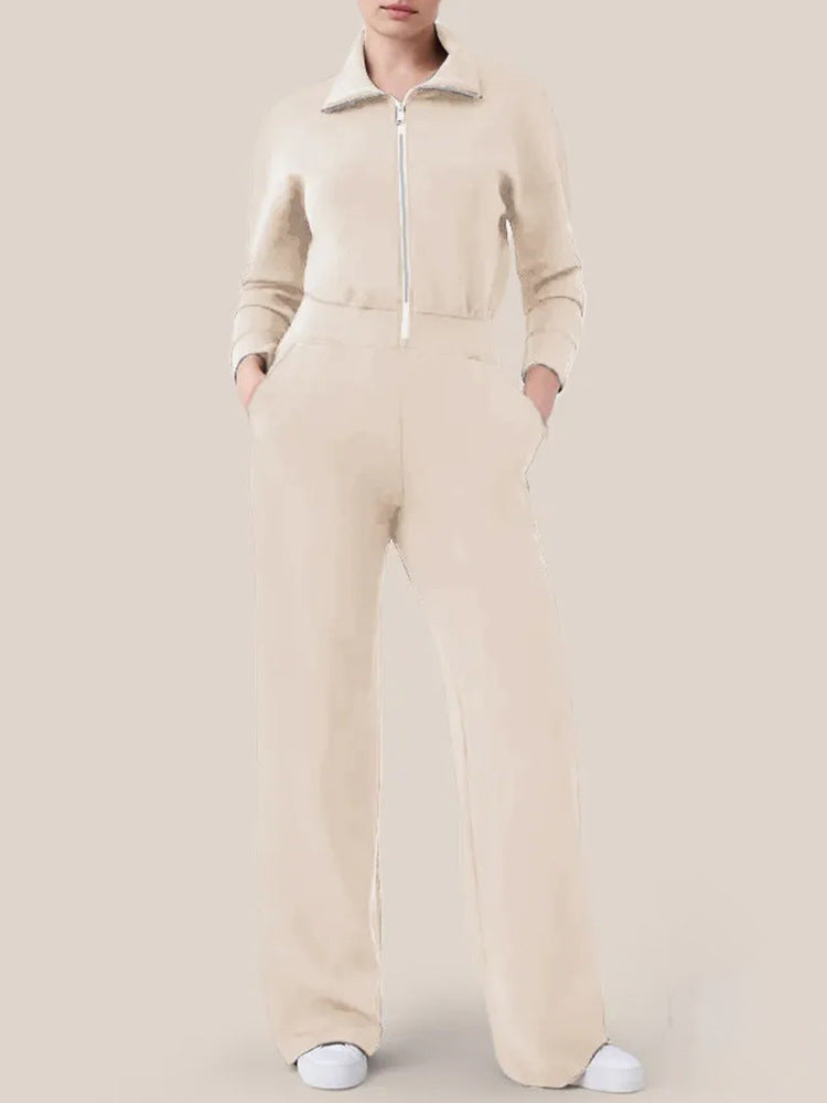 Lune London zip-up lounge jumpsuit for women