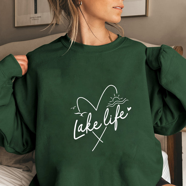Sweatshirt pour femme avec des manches courtes et un motif en forme de cœur Chic & Stil