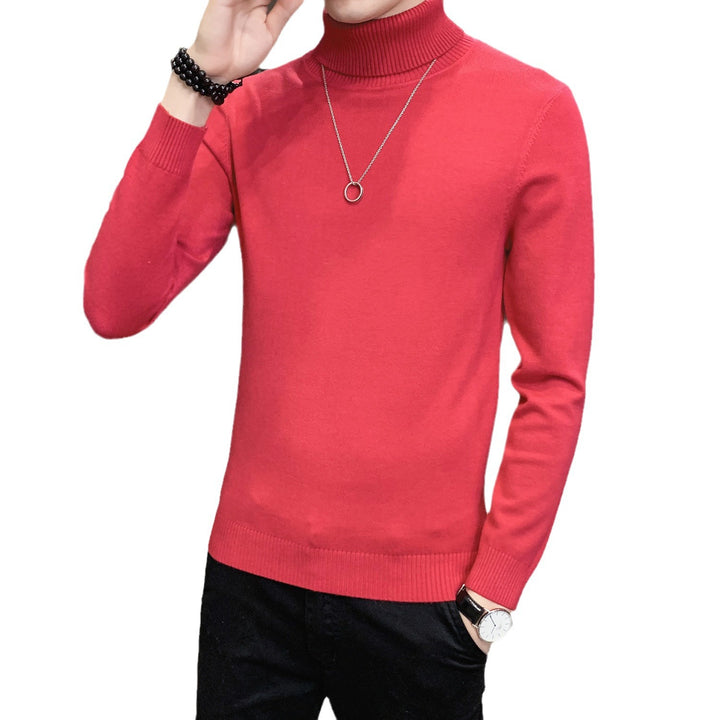 Men's sweater with high collar in soft knit Lune London