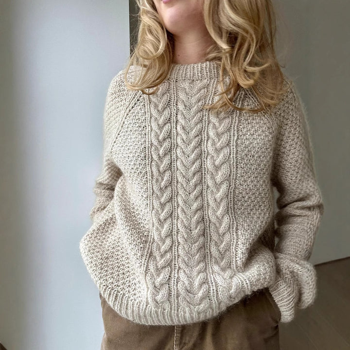Knit sweater for women with a detailed textured pattern Lune London