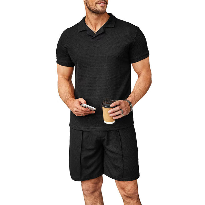 Lune London men's leisure polo and shorts set in breathable material