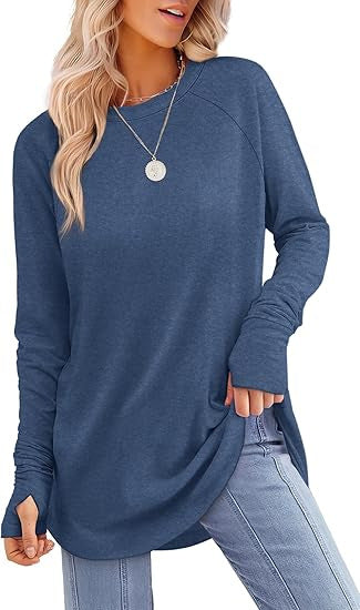 Women's casual long sleeve t-shirt with modern cut Lune London