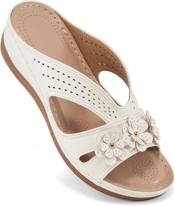 Lune London non-slip sandals decorated with flowers for women