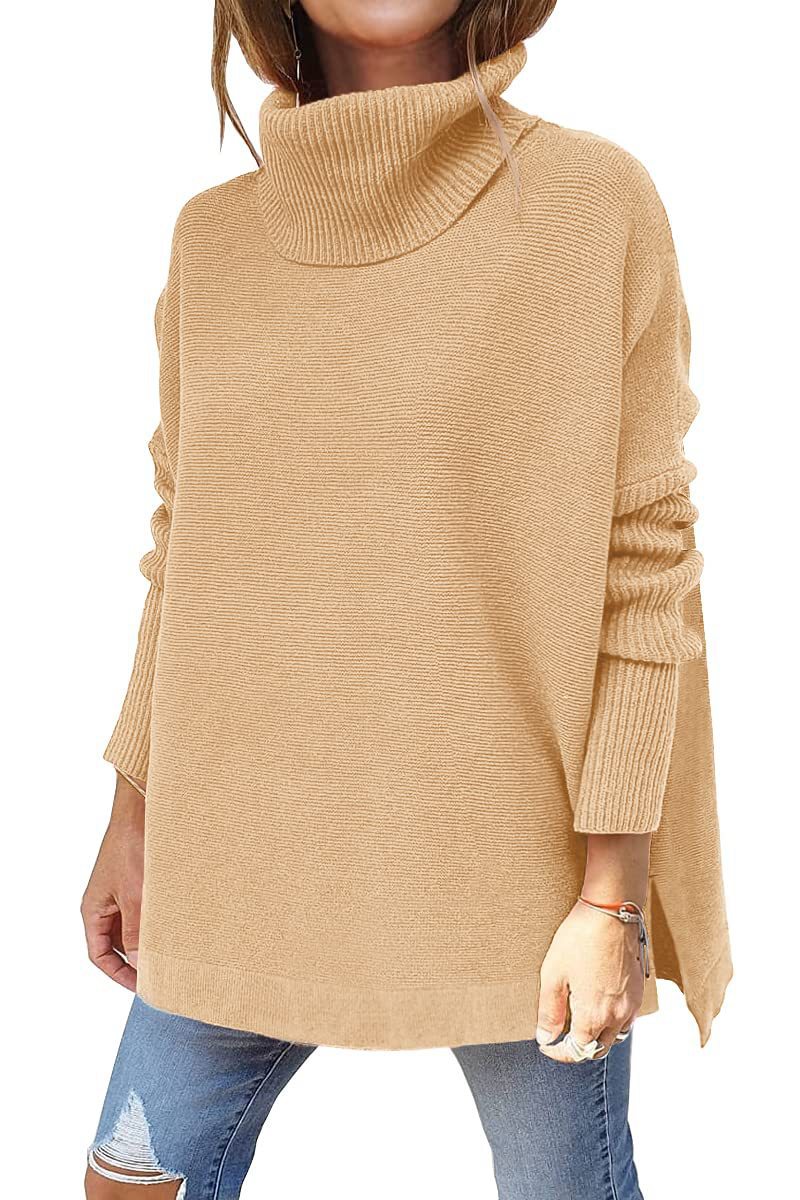 Comfortable turtleneck sweater for women with a soft knit pattern Lune London