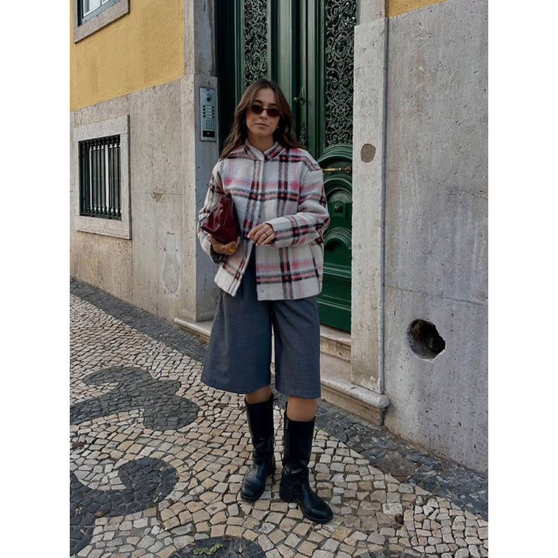 Plaid wool shirt for women Lune London