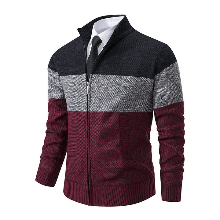 Fashionable men's jacket with high collar and modern zipper Lune London
