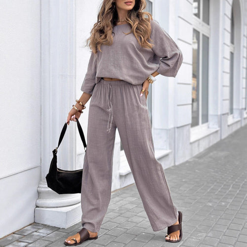 Casual top set for women and loose lounge pants Lune London