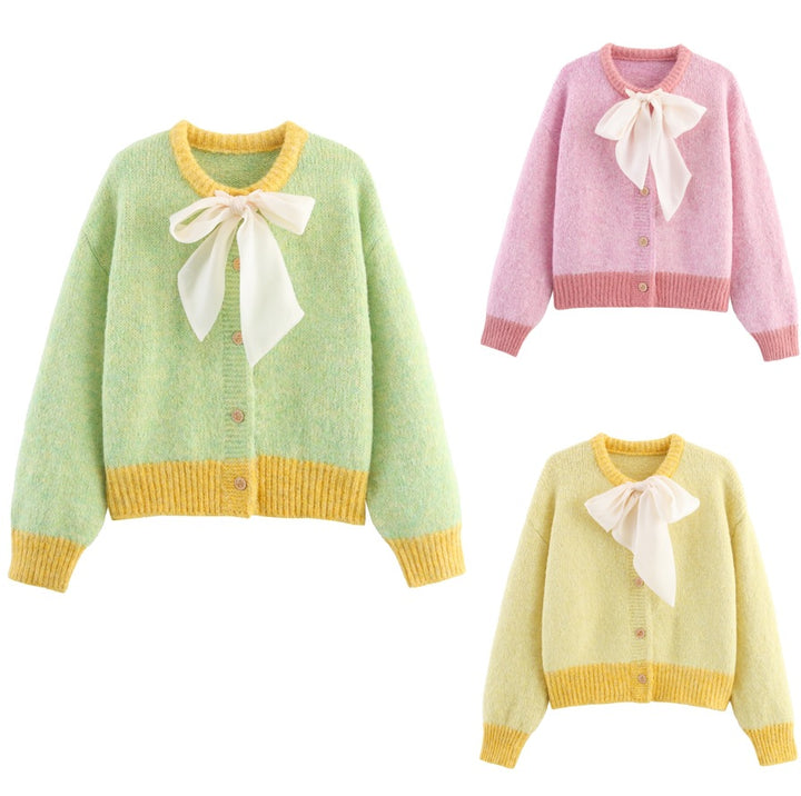 Ladies comfortable pullover with bow closure Lune London