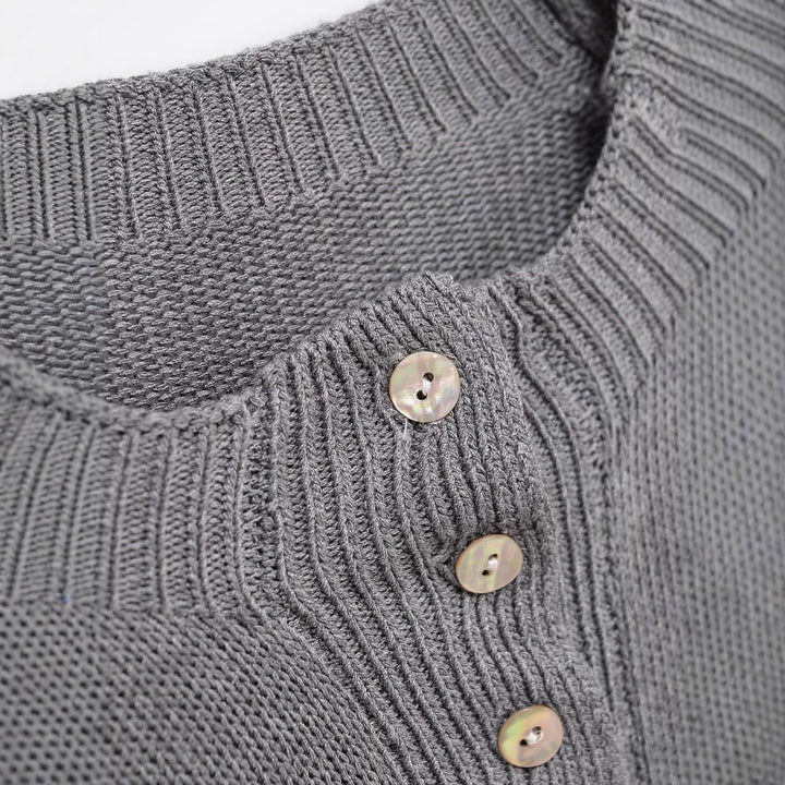 Women's sweatshirt with button placket Lune London