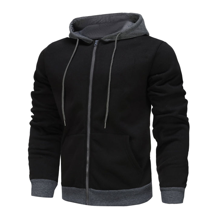 Men's Zip Hoodie with contrasting color and kangaroo pocket Lune London