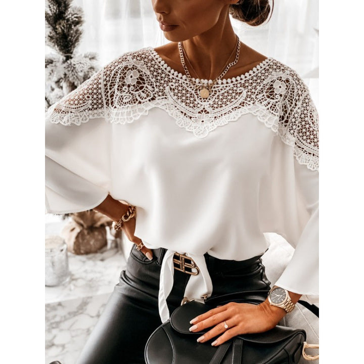 Elegant women's blouse with lace Lune London