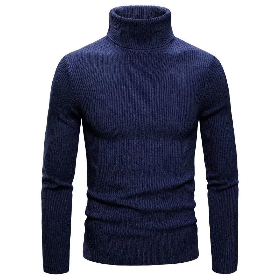 Men's High-Quality Turtleneck Sweater Made Of Fine Ribbed Structure Lune London