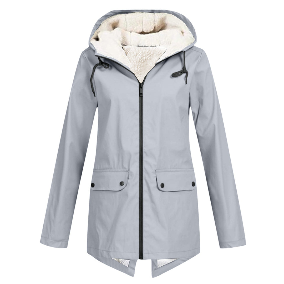 Lune London | Women's weatherproof and padded rain jacket with adjustable hood collar