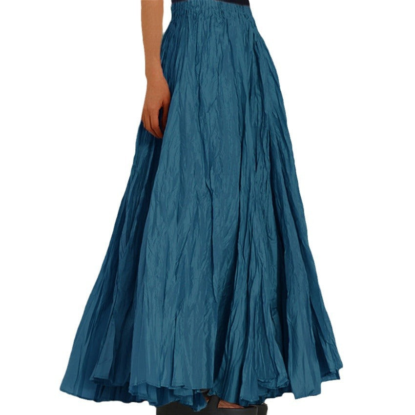 Long and flowing skirt for women with elastic waistband and modern texture Lune London