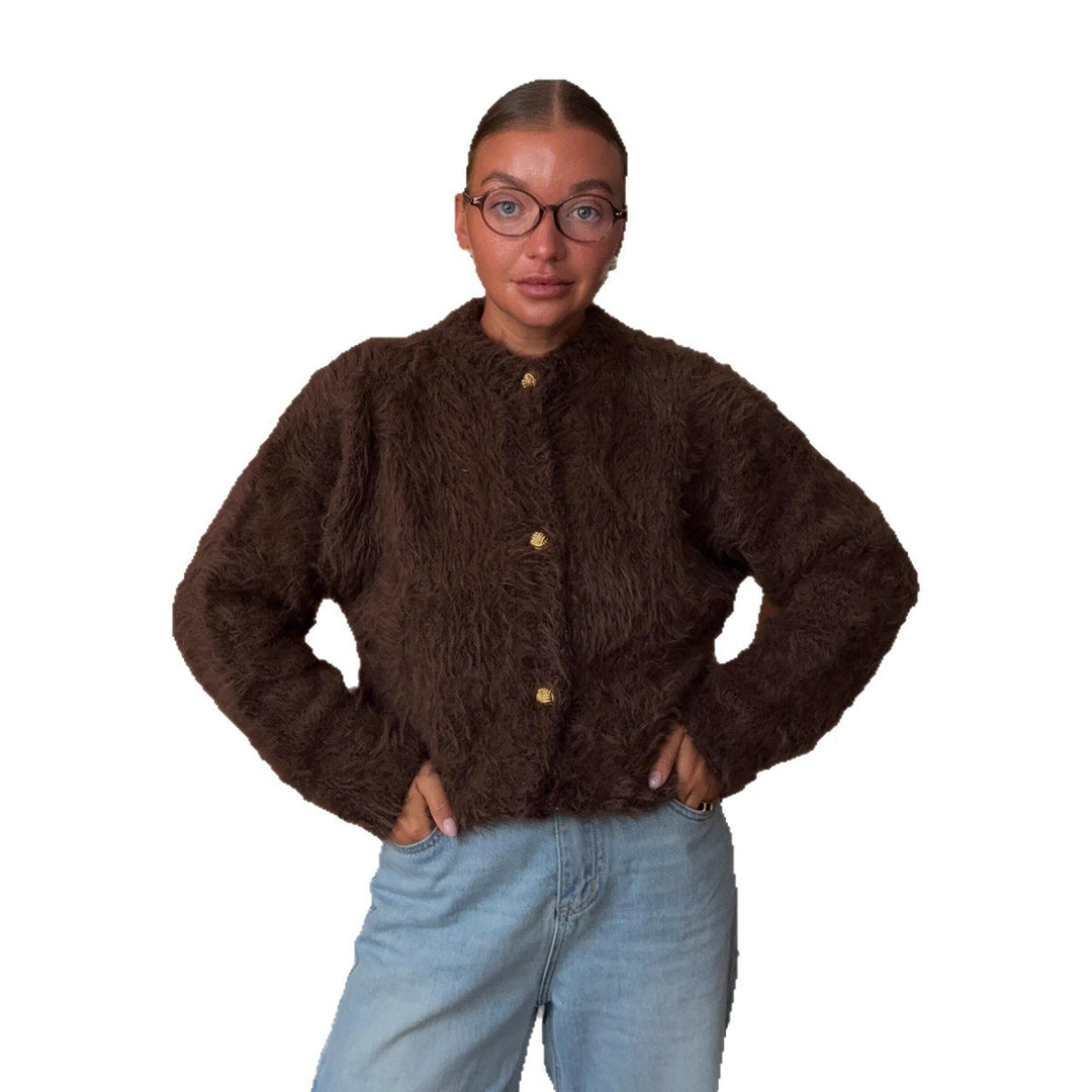 Pull en maille moelleuse pour femme en 100 % nylon avec coupe décontractée Chic & Stil