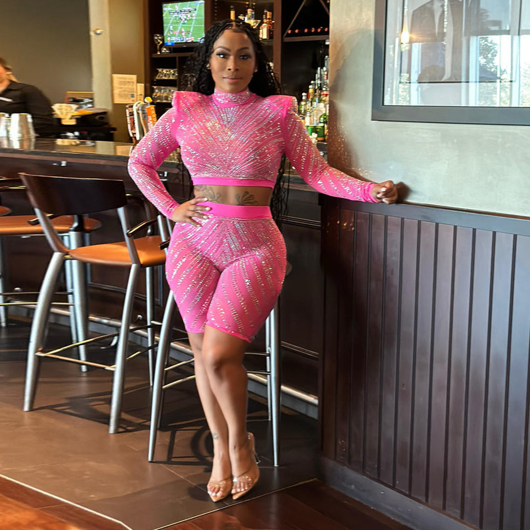 Ladies Glitter Two-Piece Body Set Lune London