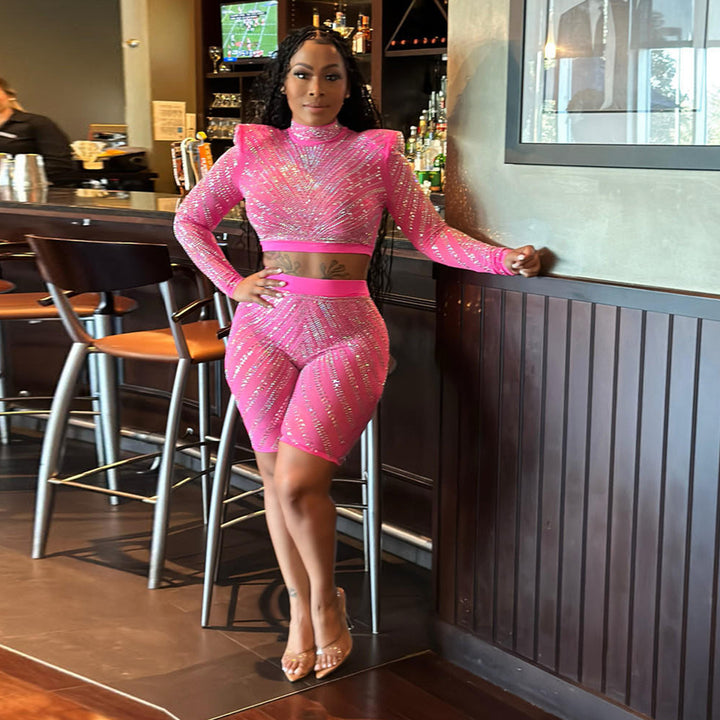 Ladies Glitter Two-Piece Body Set Lune London