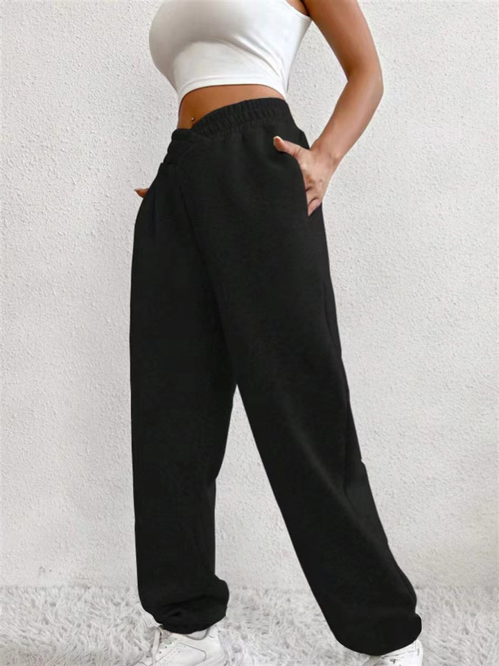 Ladies Comfortable Jogging Pants with an Elastic Waist and Practical Pockets Lune London