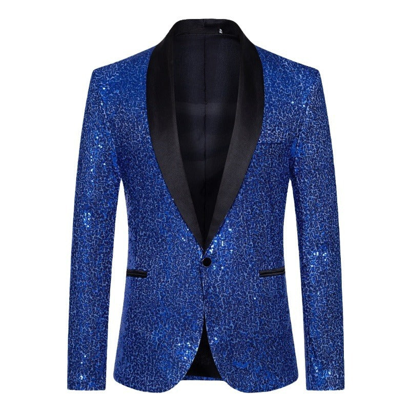 Men's Glamorous Sequin Blazer with Modern Cut Lune London