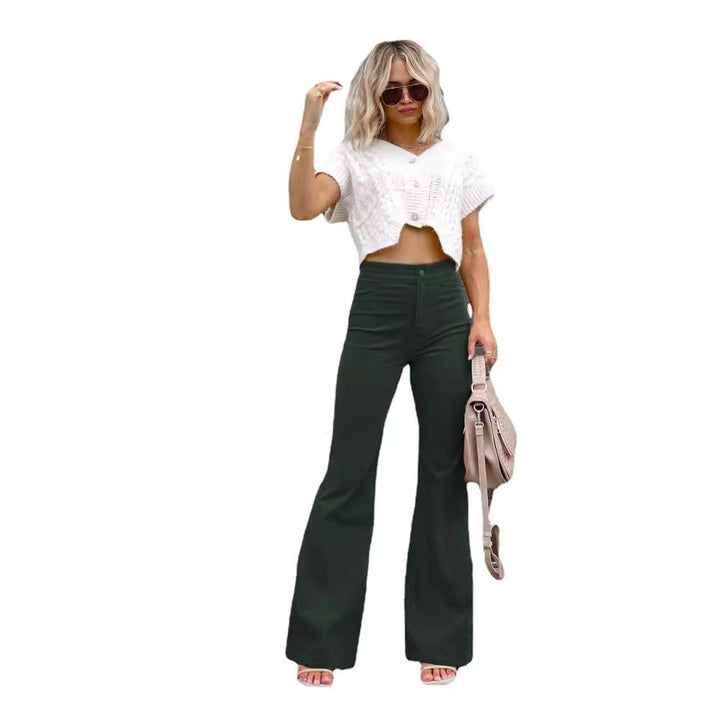 Women's Flared Jeans with High Waist and Figure-Flattering Cut Lune London