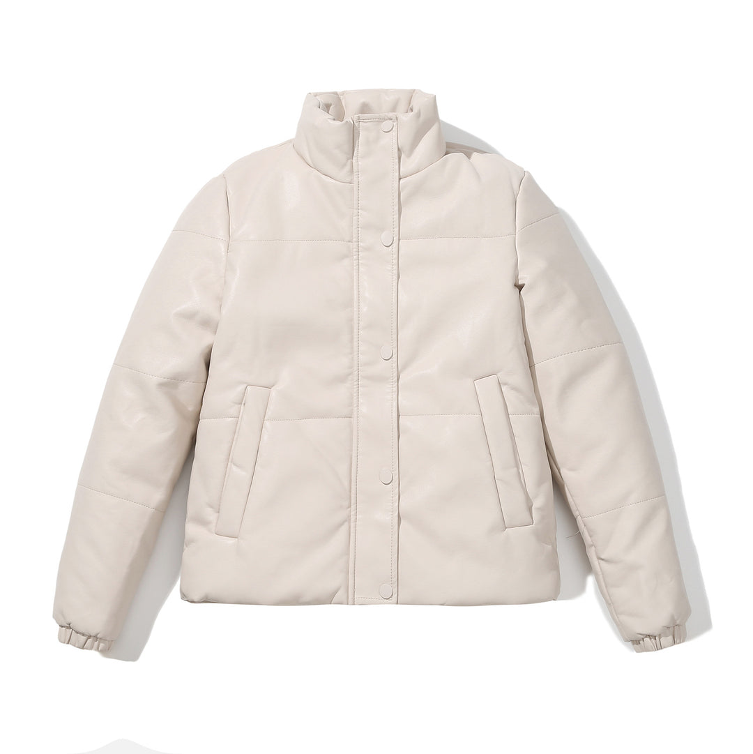 Cozy faux leather jacket for women with a sophisticated quilted design Lune London