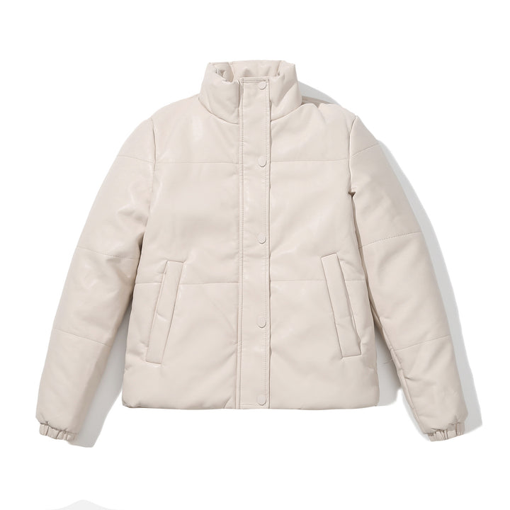 Cozy faux leather jacket for women with a sophisticated quilted design Lune London
