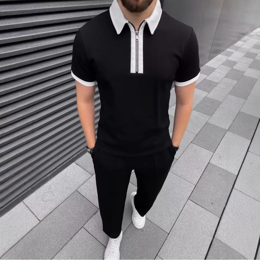 Men's Modern Zip-Up Polo Set Lune London