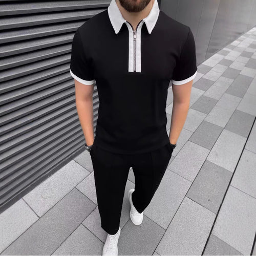 Men's Modern Zip-Up Polo Set Lune London