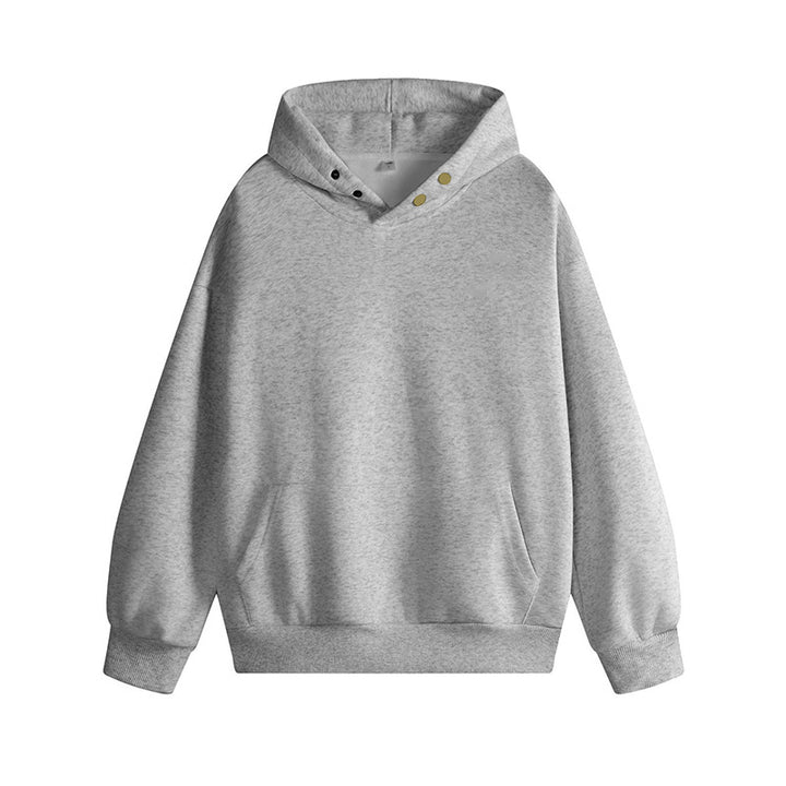 Hooded sweatshirt for women with innovative cut and practical snap buttons Lune London