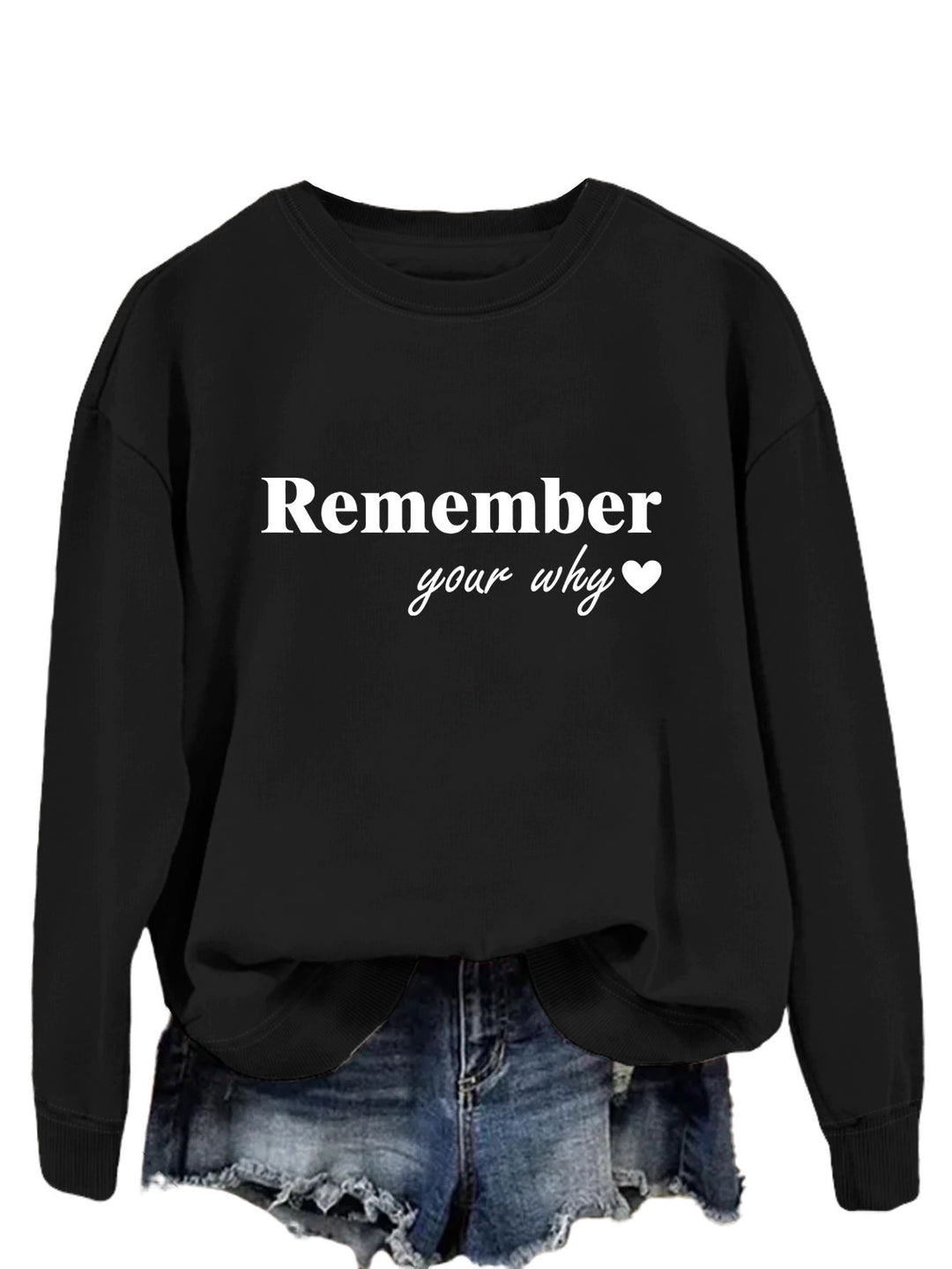 Sweatshirt femme avec impression motivationnelle et coupe décontractée Chic & Stil