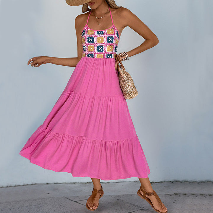 Chic Women's Maxi Dress with Frills inspired by Boho Lune London