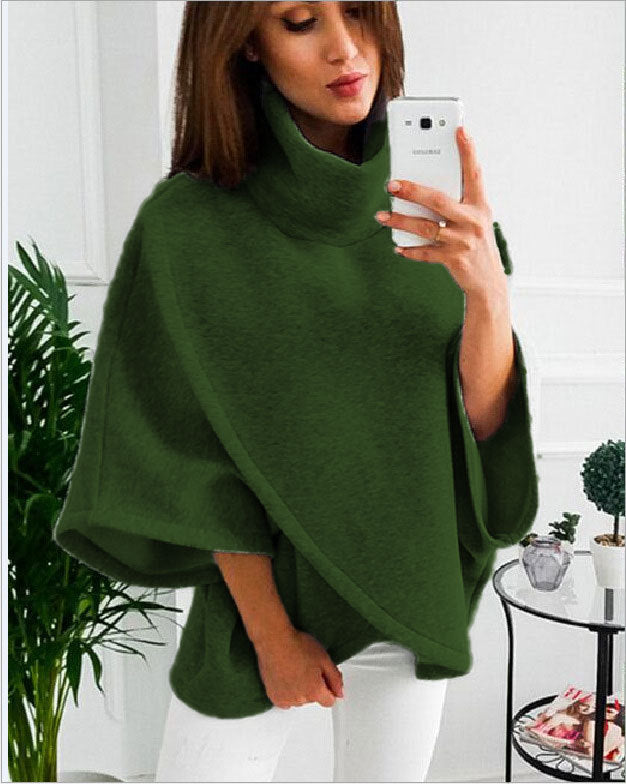 Cozy oversized pullover for women with high collar Lune London