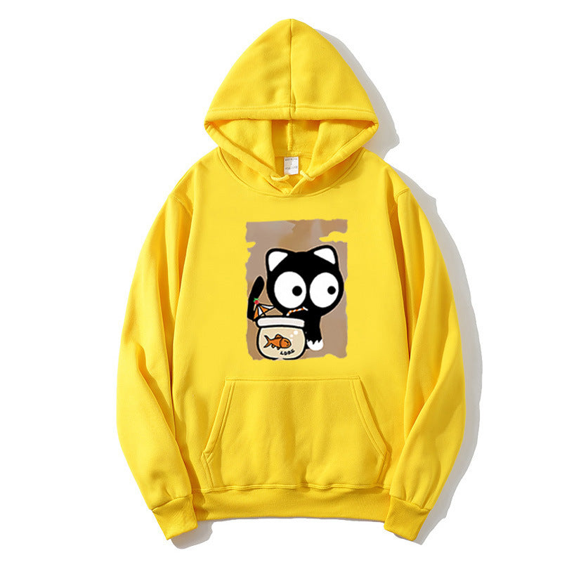 Women's hooded sweatshirt with cute cat design Chic & Stil