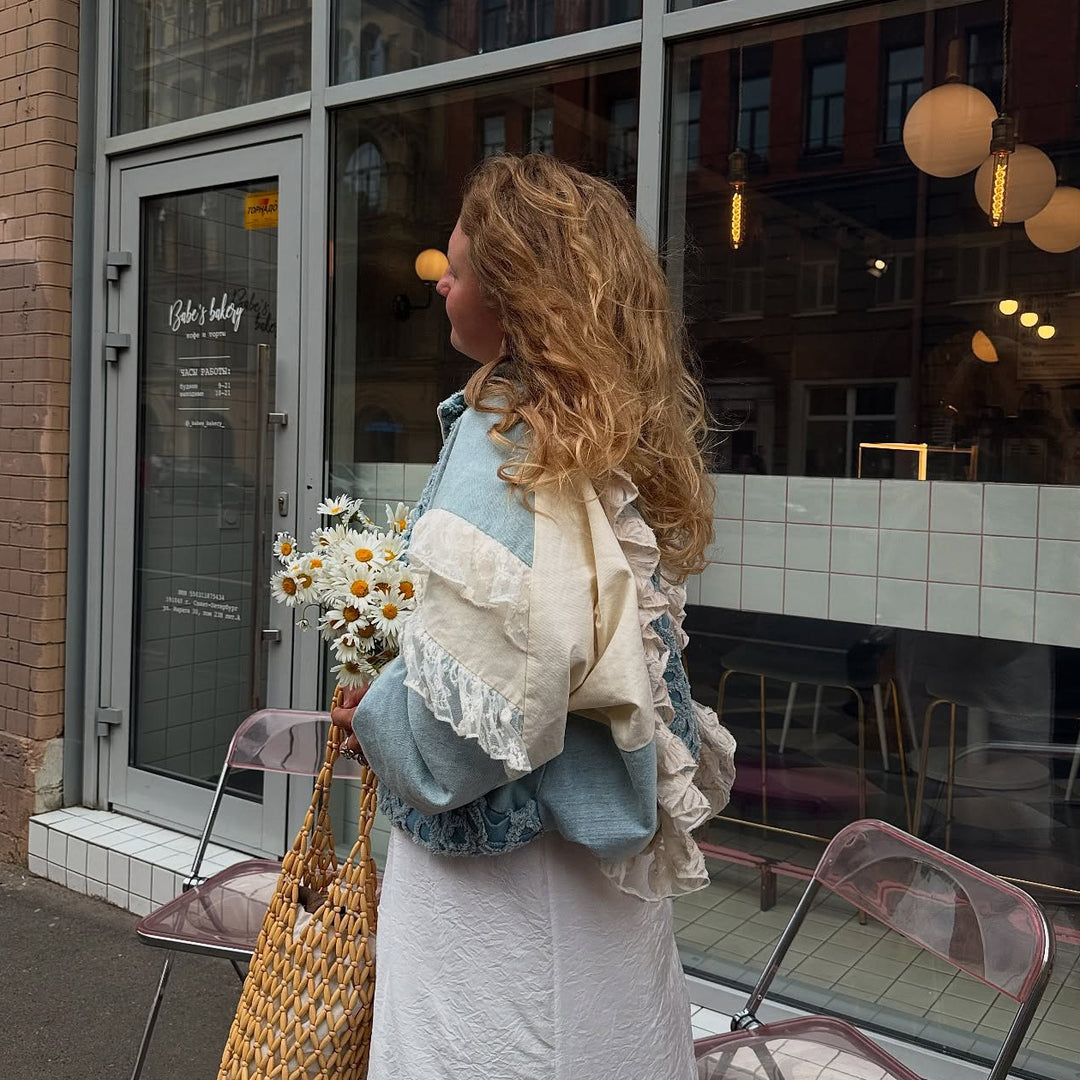Ladies oversized hoodie with ruffles and exquisite design Lune London