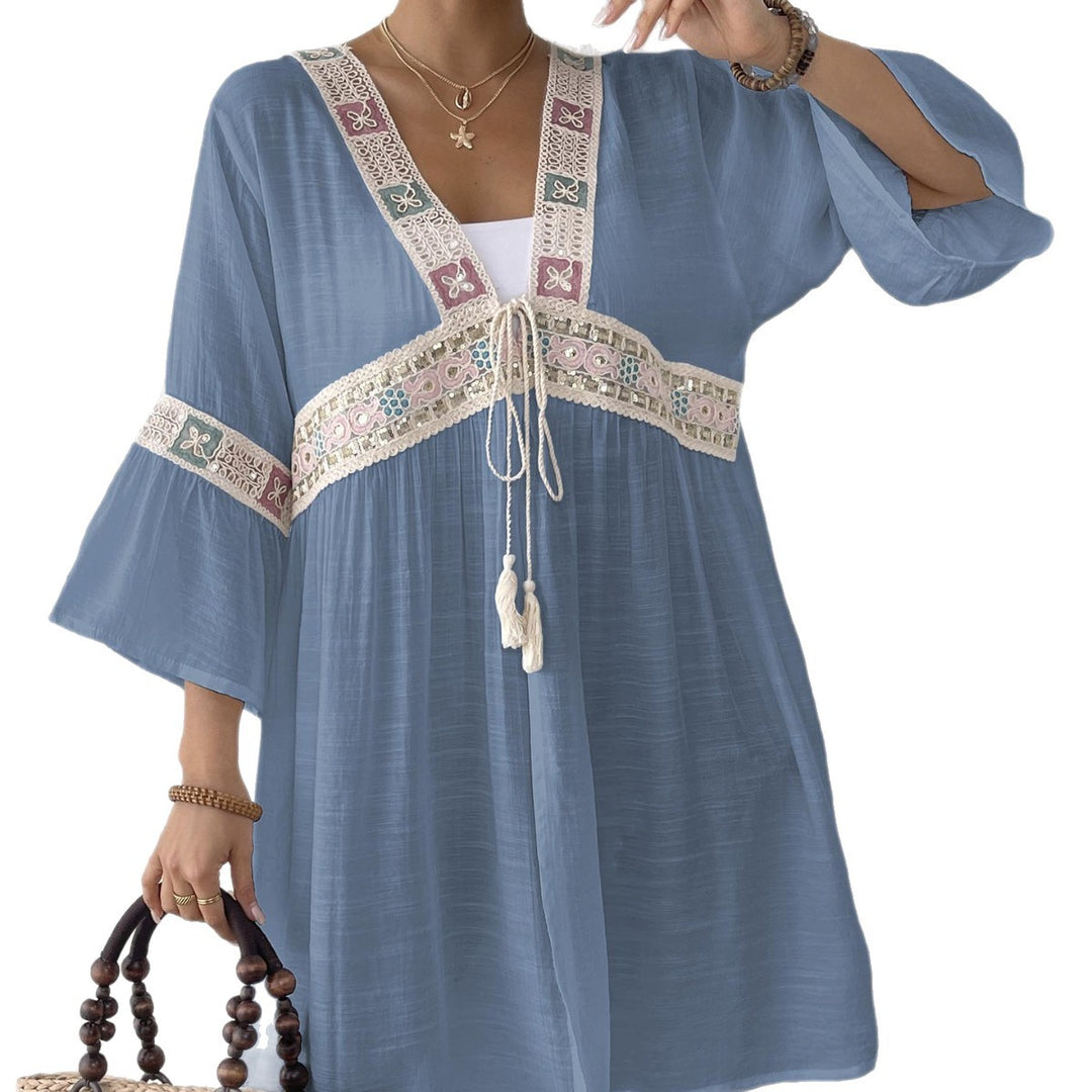 Women Bohemian decorative beach cover-up Lune London