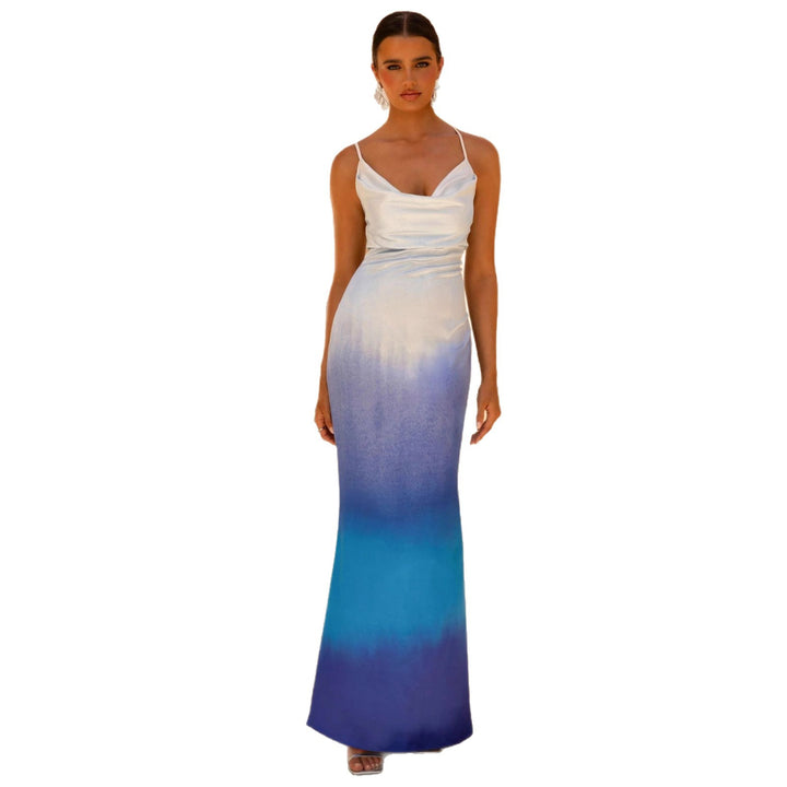 Elegant Maxi Dress for Women with Flowing Fabric and Deep V-Neck Chic & Stylish